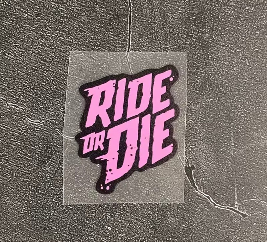 4PCS/SET Ride Or Die Waterproof Stickers