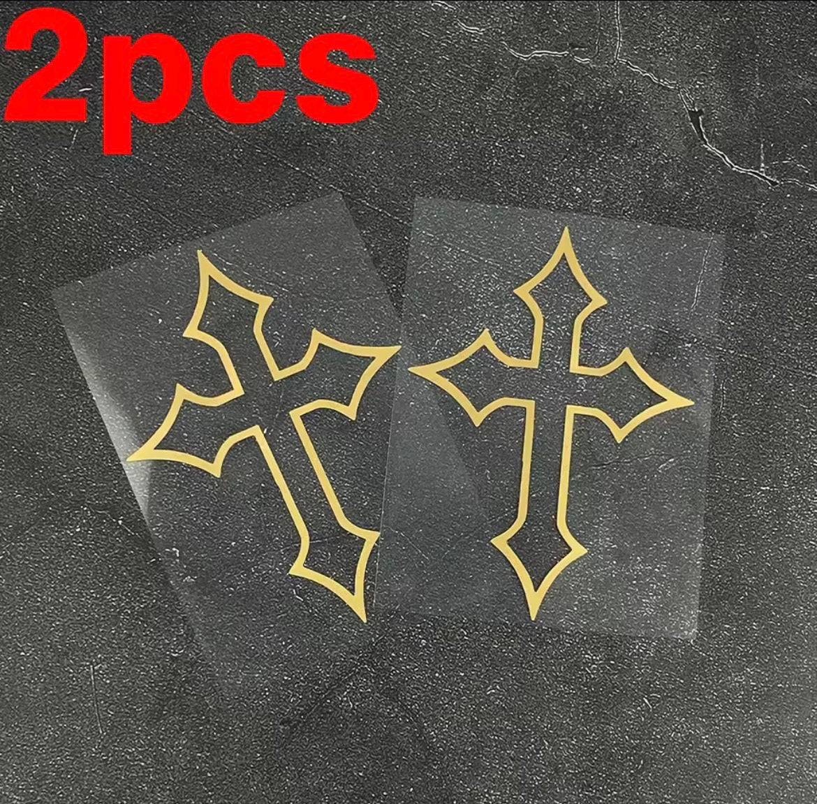 2pcs chrome hearts sticker