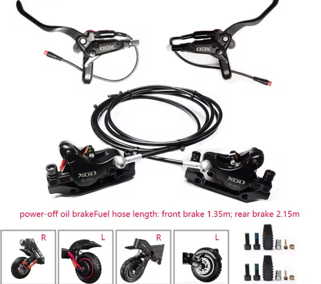 Hydraulic brakes for scooters