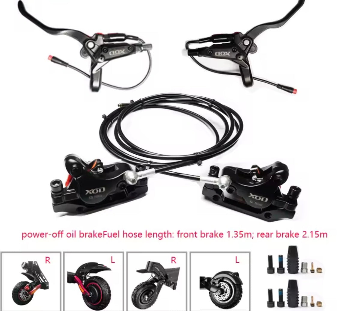 Hydraulic brakes for scooters