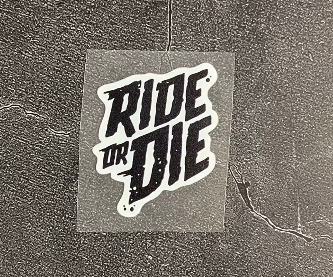 4PCS/SET Ride Or Die Waterproof Stickers