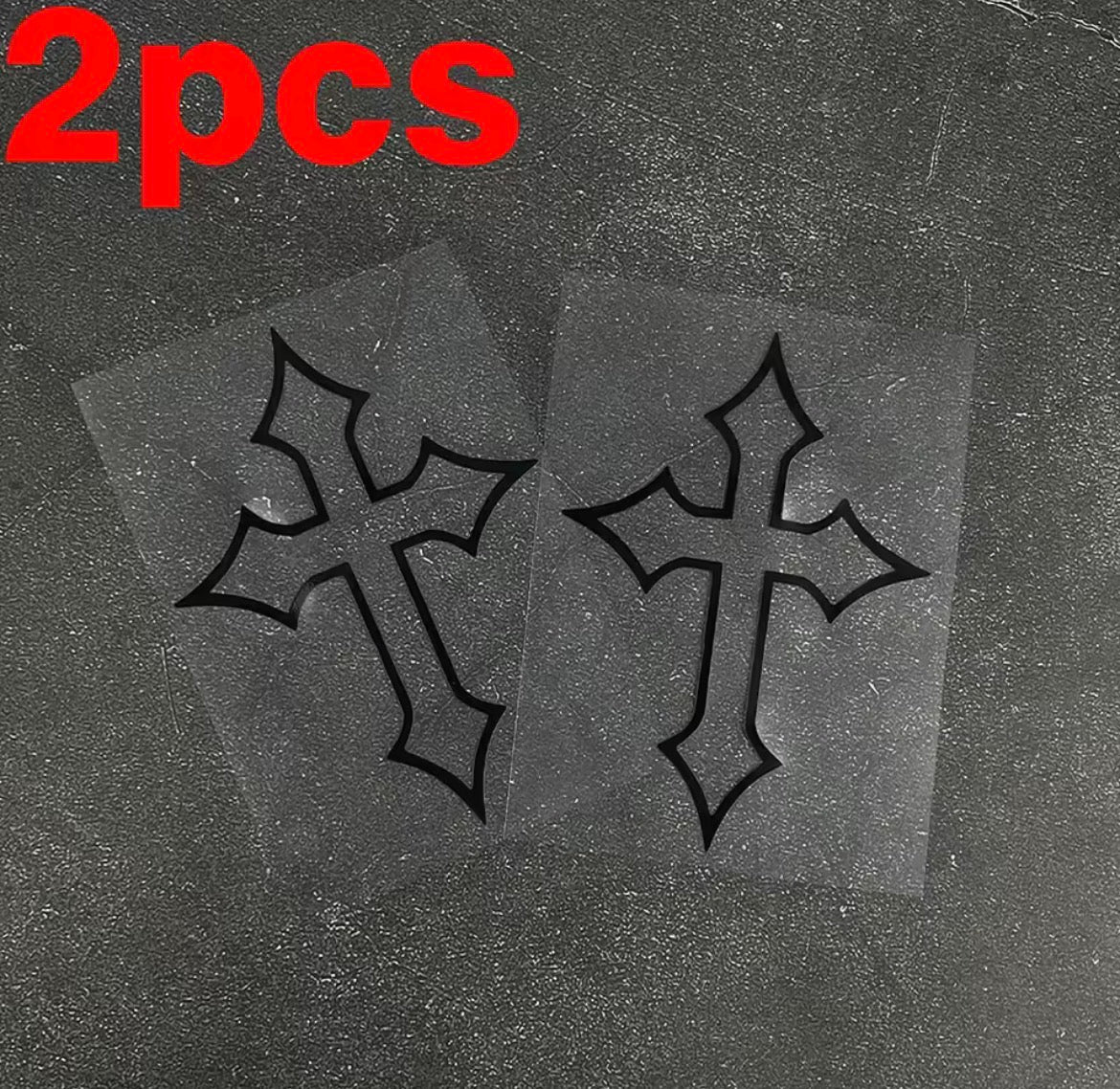 2pcs chrome hearts sticker