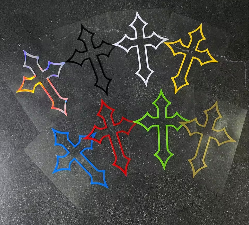 2pcs chrome hearts sticker
