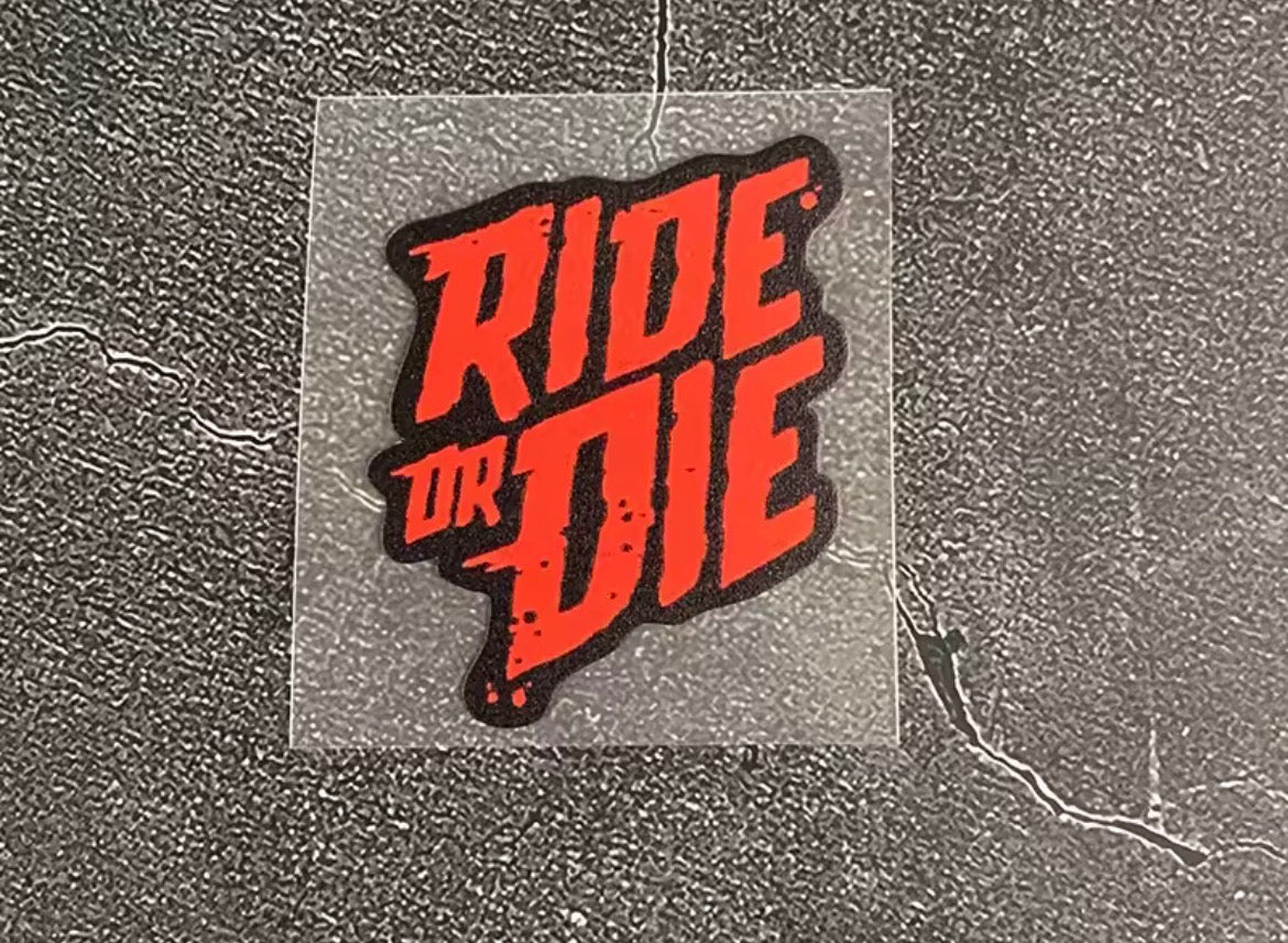 4PCS/SET Ride Or Die Waterproof Stickers