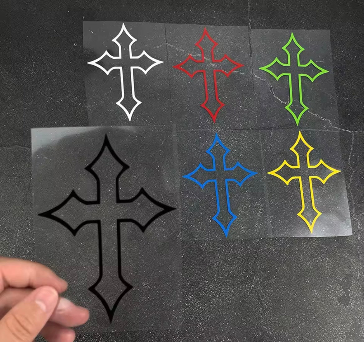 2pcs chrome hearts sticker