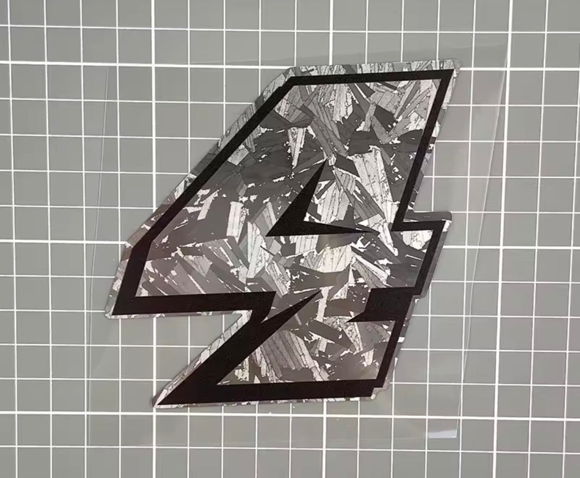 1pc silver carbon fiber stickers