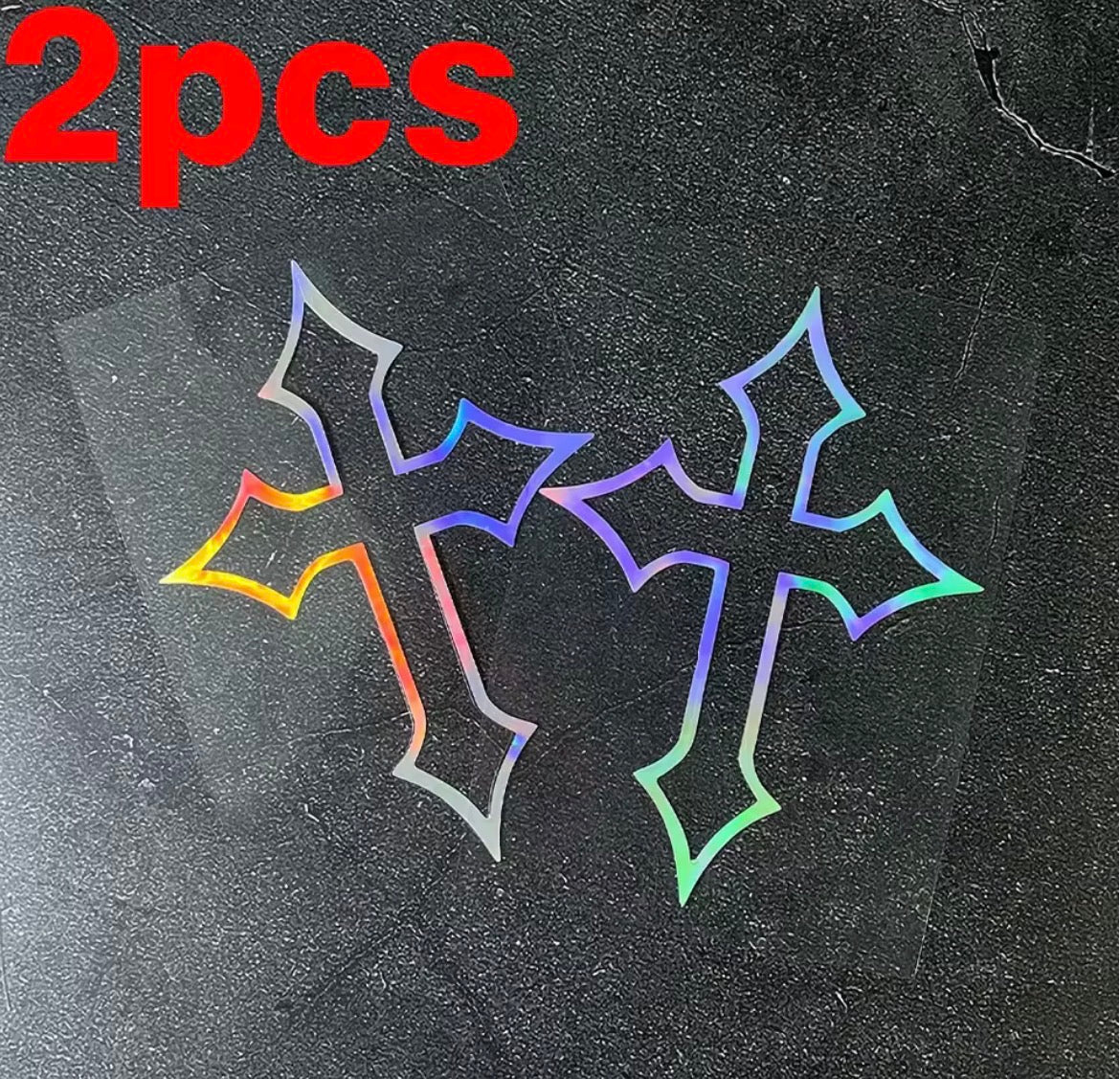 2pcs chrome hearts sticker