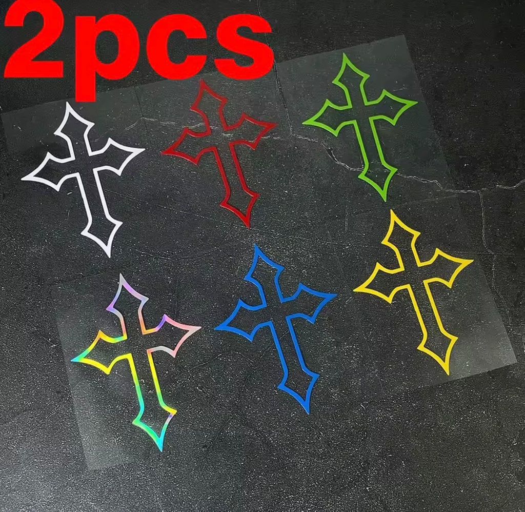 2pcs chrome hearts sticker
