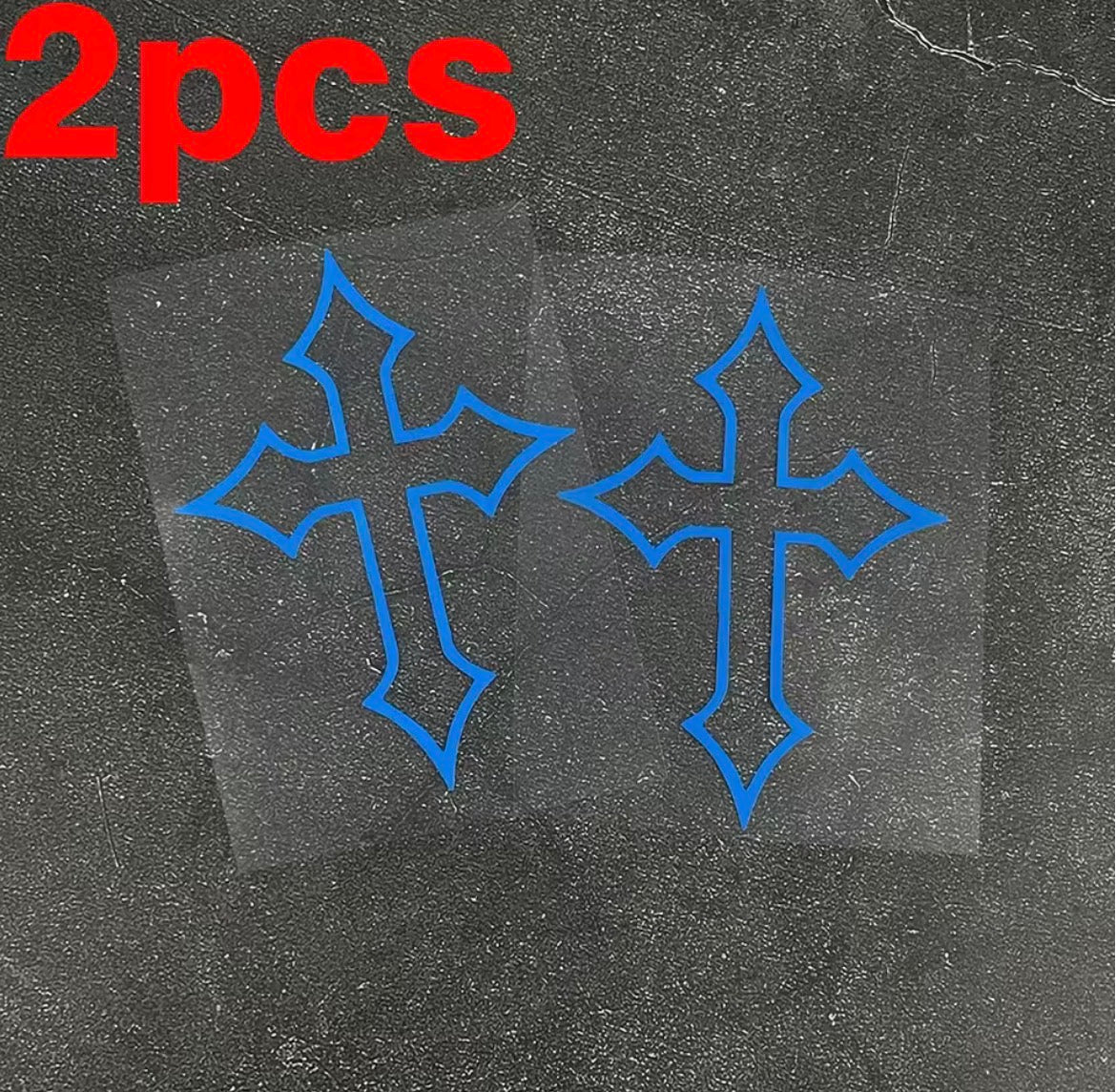 2pcs chrome hearts sticker