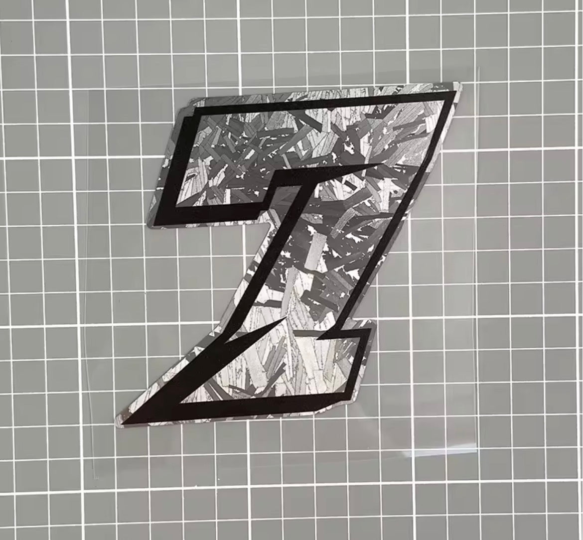 1pc silver carbon fiber stickers