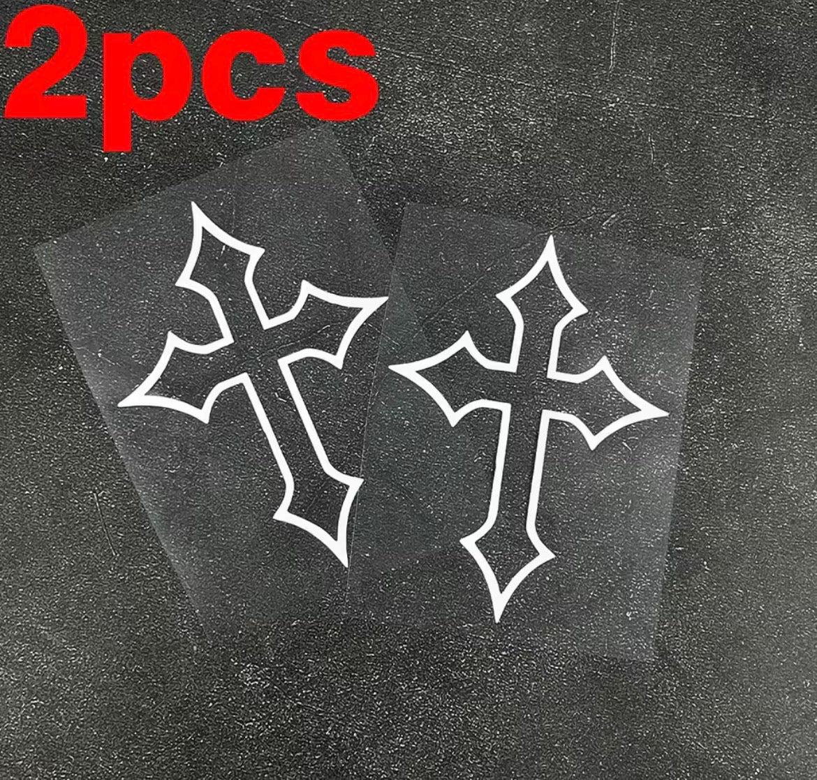 2pcs chrome hearts sticker