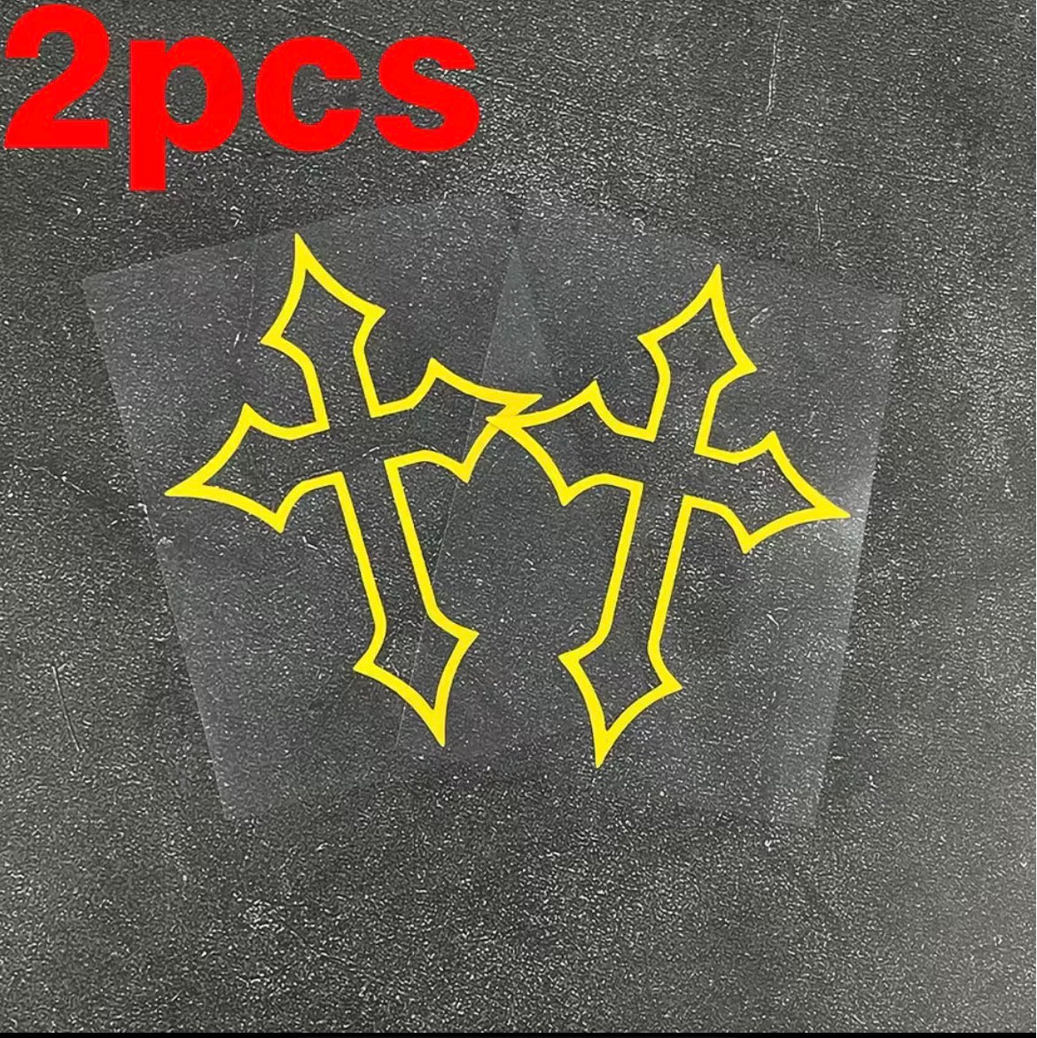 2pcs chrome hearts sticker