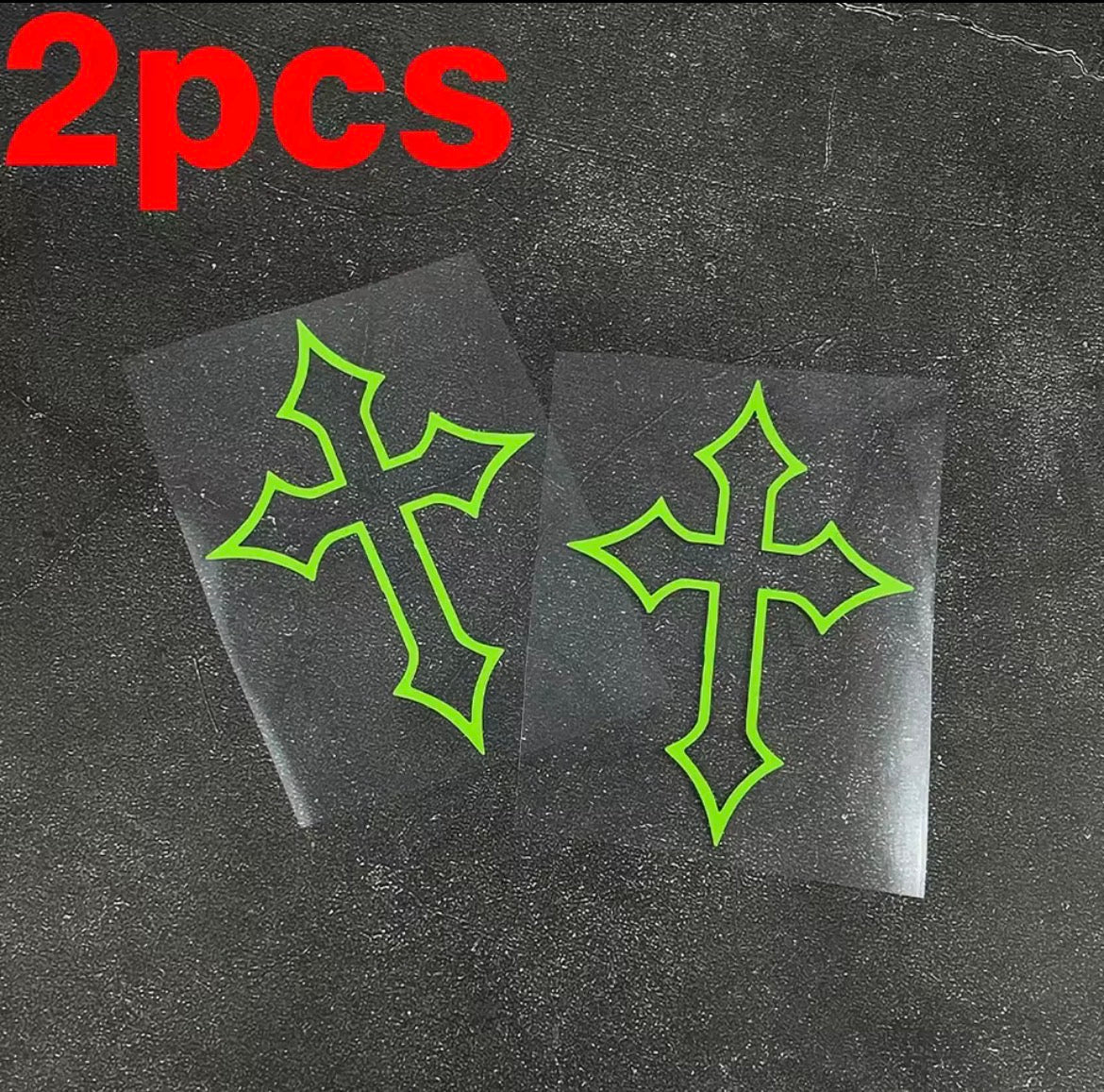 2pcs chrome hearts sticker