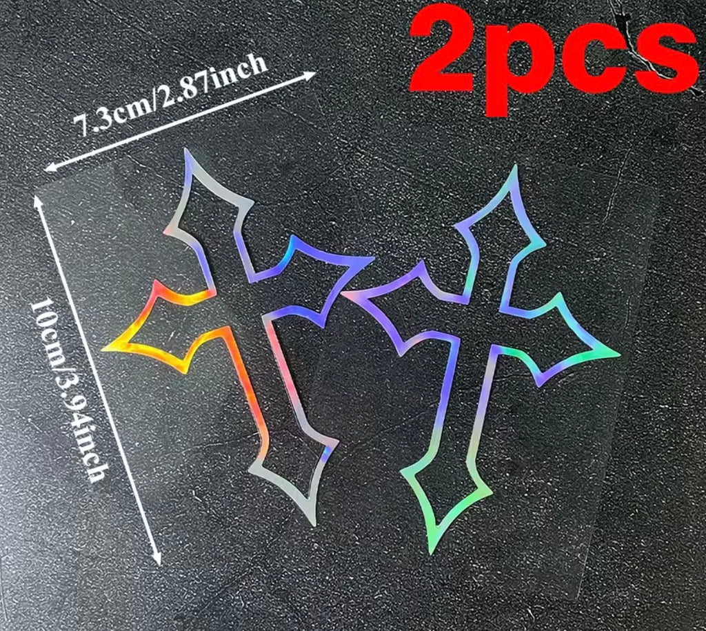 2pcs chrome hearts sticker