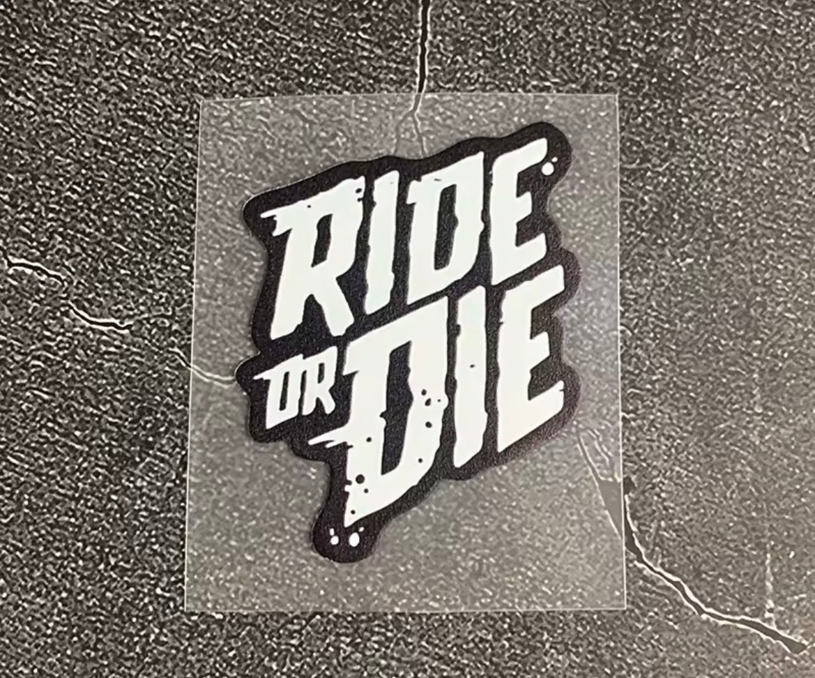 4PCS/SET Ride Or Die Waterproof Stickers