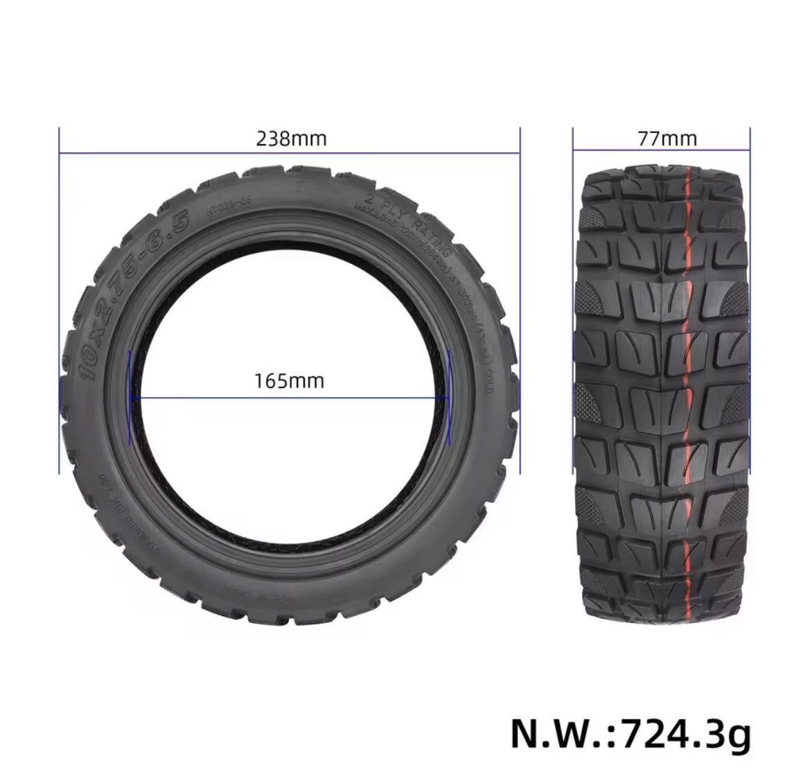 Tubeless Off-Road Tire for Electric scooter