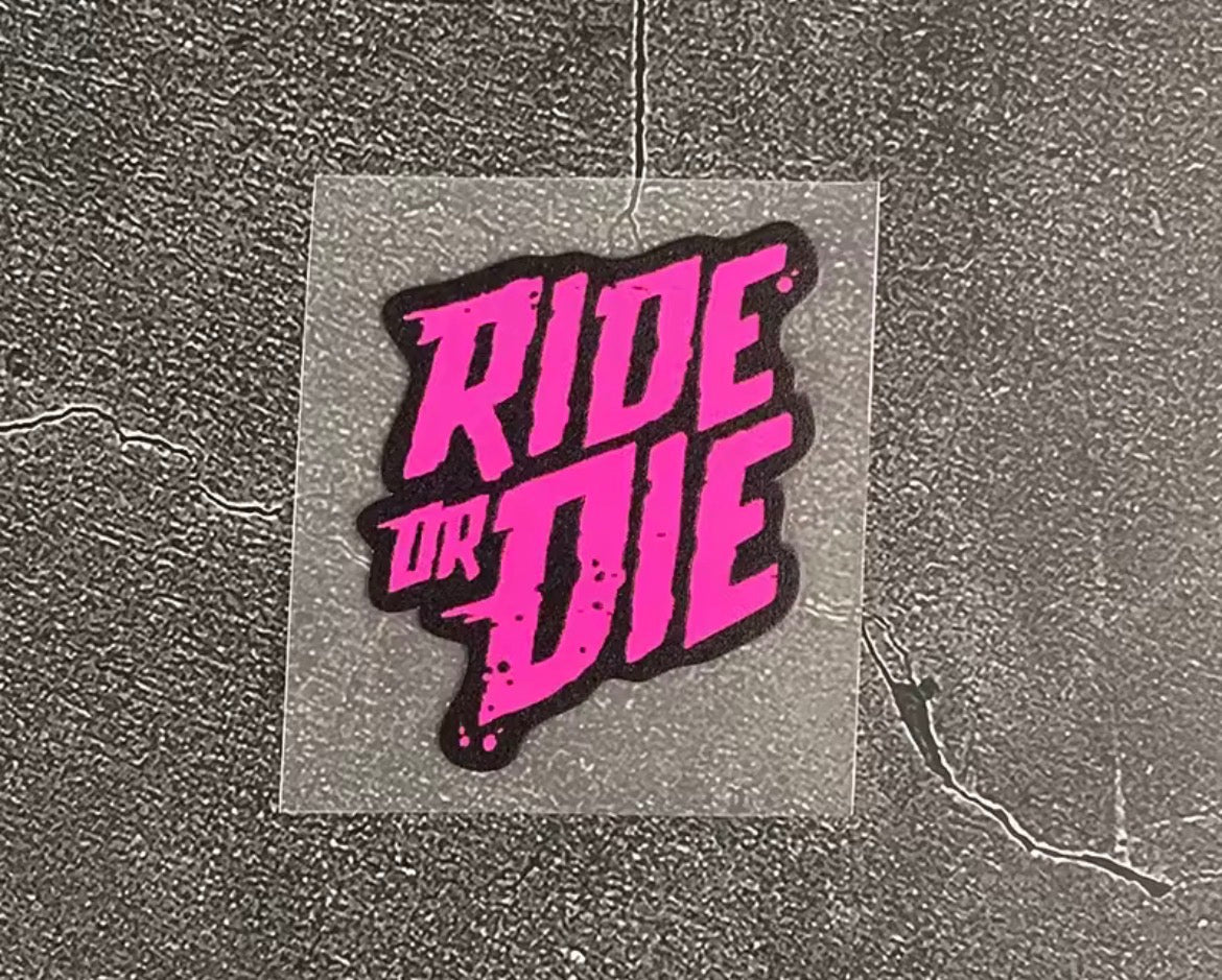 4PCS/SET Ride Or Die Waterproof Stickers