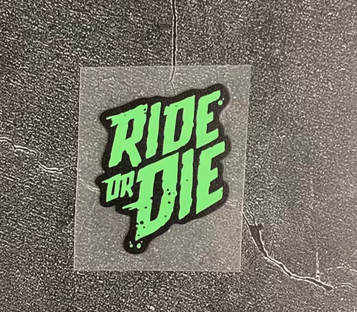 4PCS/SET Ride Or Die Waterproof Stickers