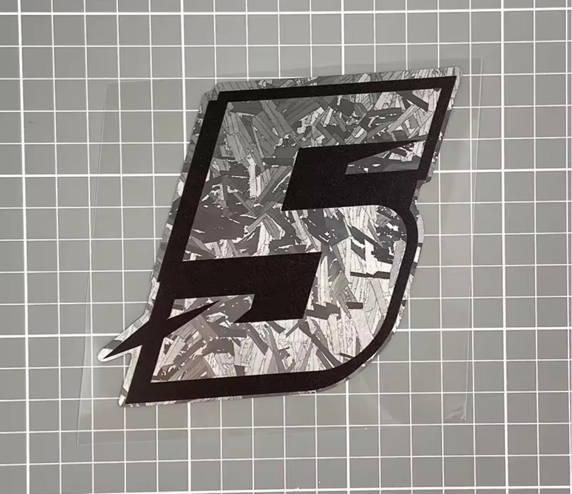 1pc silver carbon fiber stickers